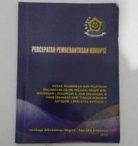 PERCEPATAN PEMBERANTASAN KORUPSI