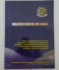 MANAJEMEN APARATUR SIPIL NEGARA